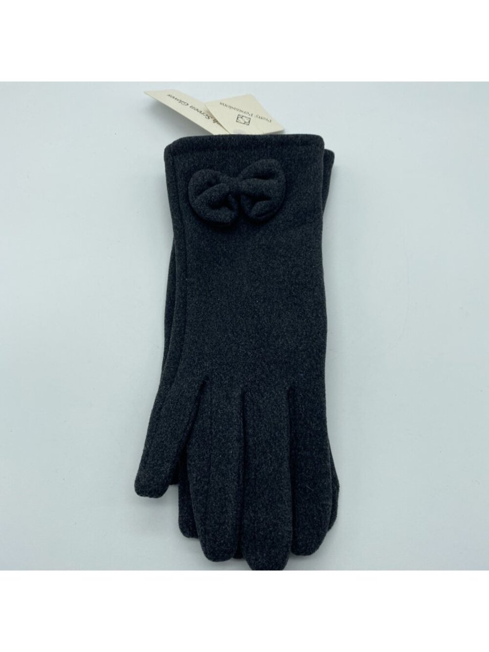 Pretty Persuasions Women's Gray Gloves Bow Touchscreen NWT Winter Warm
